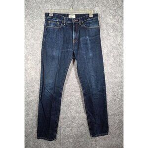 Huckberry Wellen Women's Straight Leg Organic Cotton Jeans Blue Size 33